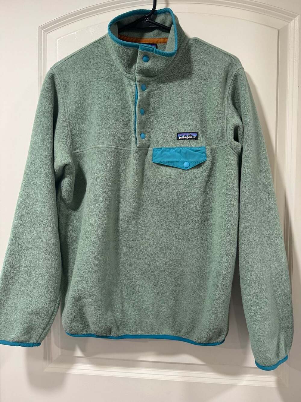 Patagonia Synchilla Snap-T Fleece Pullover Mint Blue Women’s Small - Picture 1 of 6